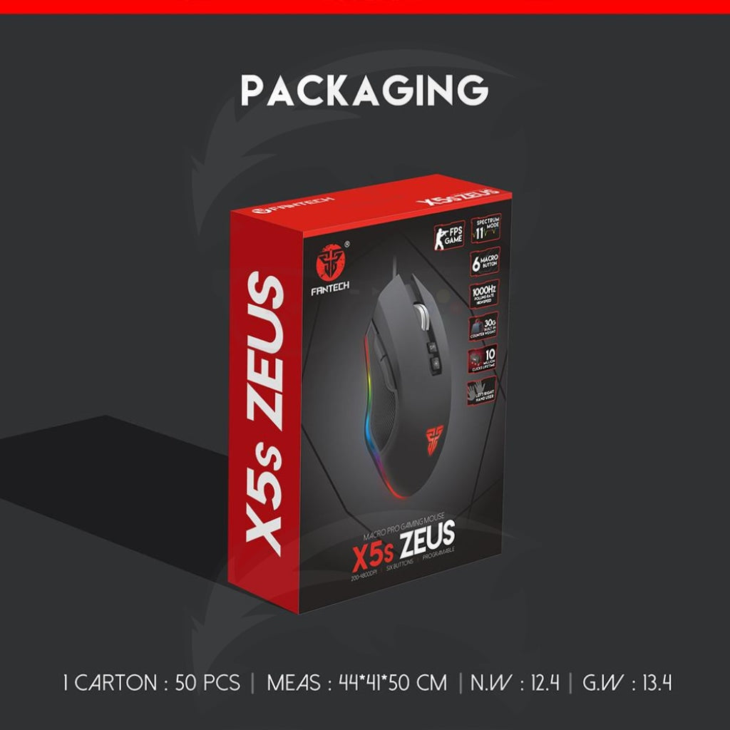 Fantech X5S Zeus Macro Pro Gaming Mouse Fantech X5S Zeus Macro Pro Gaming Mouse